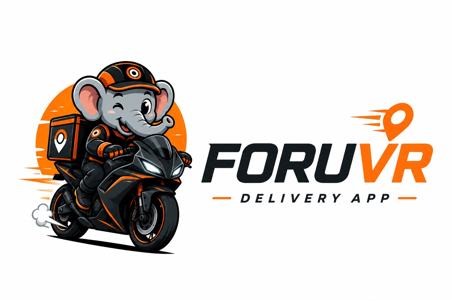 FORUVR delivery rider illustration